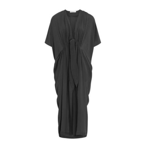 Silke V-hals Kaftan Kjole