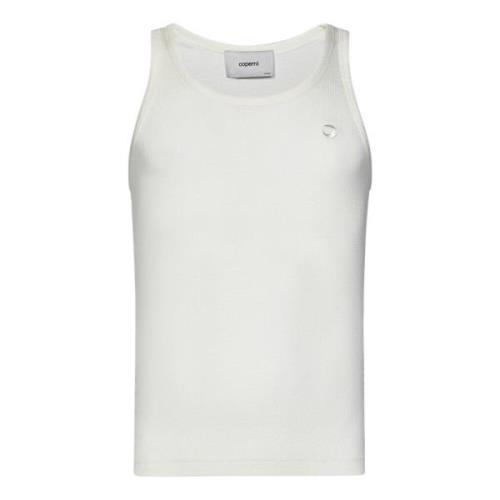 Hvid Ribbet Tank Top