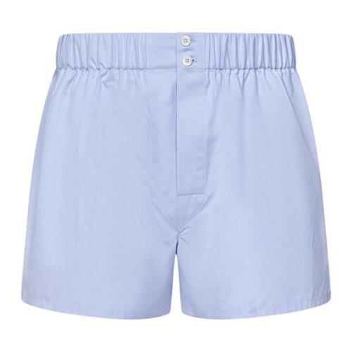 Klar Blå Bomuld Boxershorts