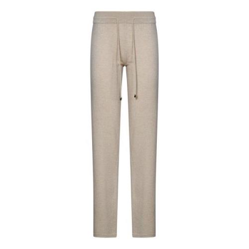 Beige Cashmere Joggers Hæv Garderobe