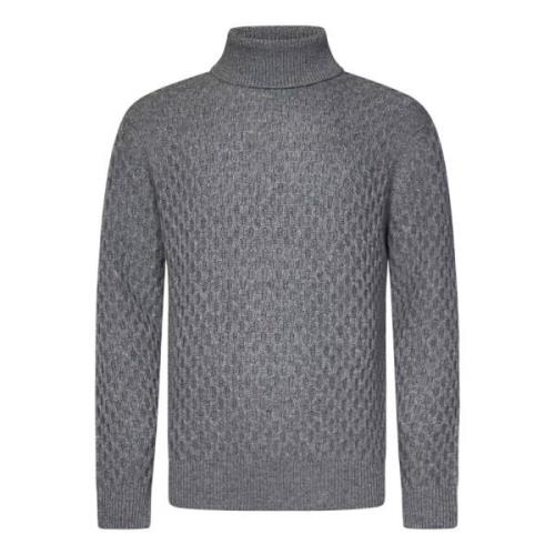 Grå Uld Turtleneck Sweater