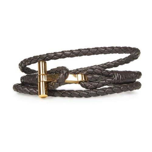 Brun Læderarmbånd Elegant Stil