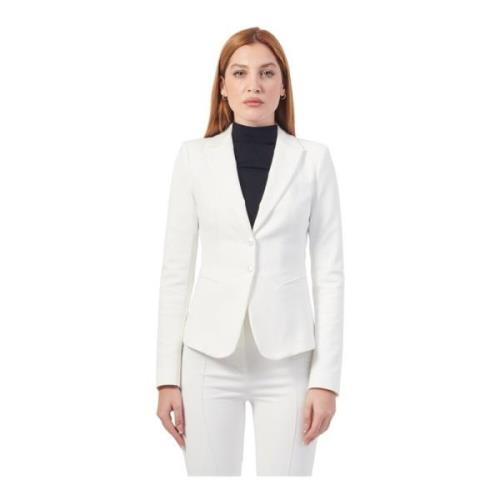 Hvid Slim Fit Blazer Jakke