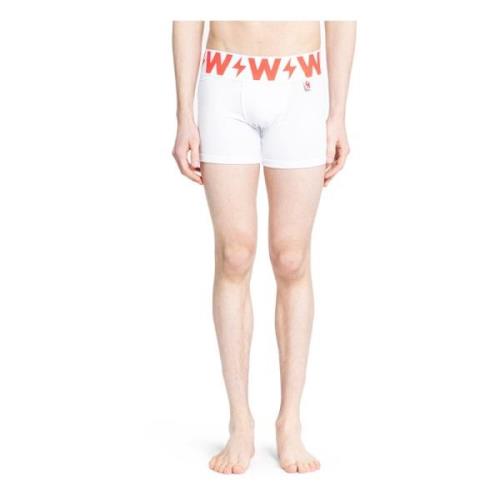 Hvid Bomuld Boxershorts Jersey Elastisk