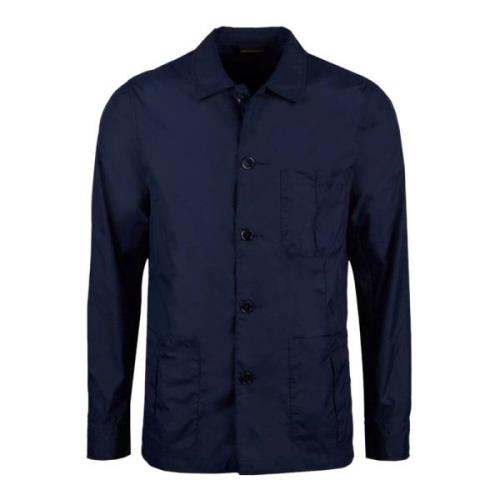 Nylon Overshirt Navy Let og Stilfuld