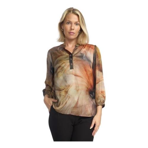 Silkeblanding Bourgogne Bluse