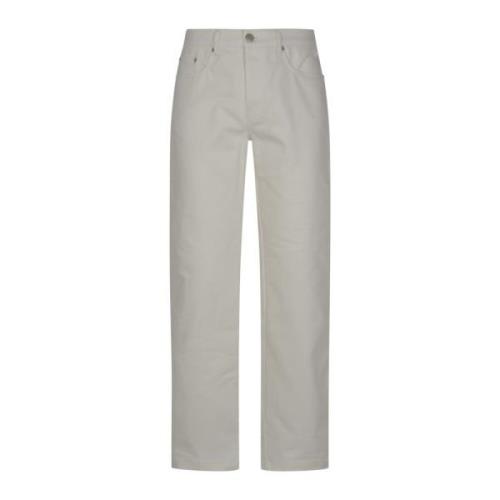 Klassiske Hvide Straight Fit Jeans