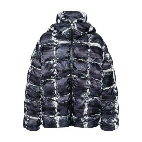 Camouflage Hætte Puffer Jakke