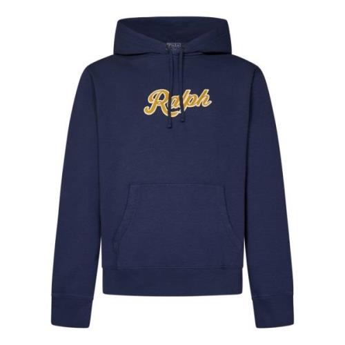 Blå Sweater med Logo Patch