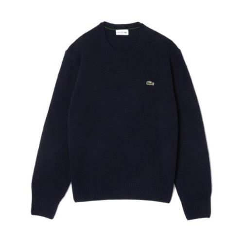 Uld Rundhals Sweater i Marineblå