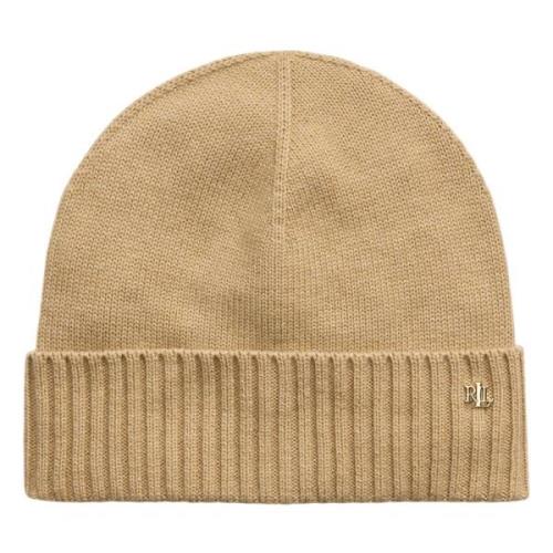 Kamel Uldblanding Beanie Hat