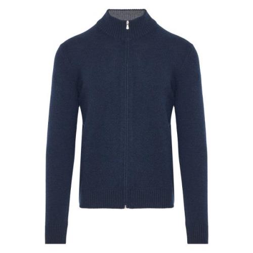 Luksus Cashmere Cardigan med Fuldt Lynlås