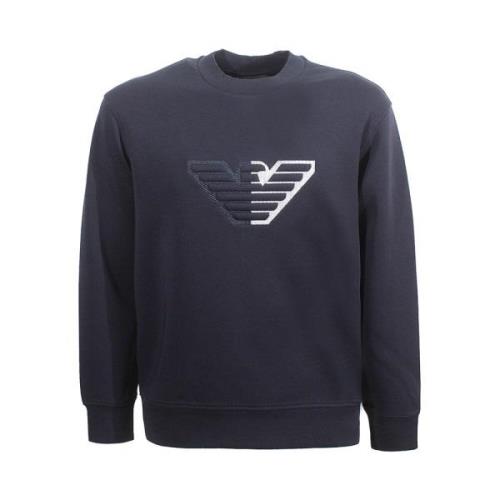 Blå Sweater med Ørne Logo