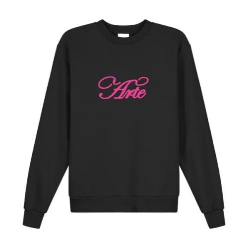 Sort Bomuld Logo Crewneck Sweatshirt