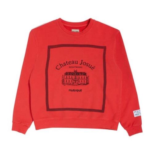 Rød 'Musique' Crewneck med Chateau Josué