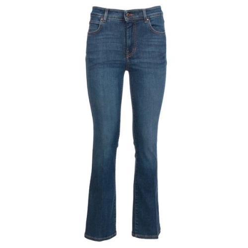 Slim Flare Denim Jeans med Butterfly Logo