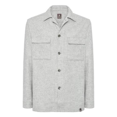 B Wool and Tencel Camp Overshirt