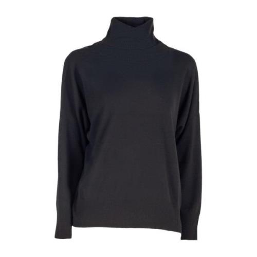 Mørkegrøn Turtleneck Striktrøje