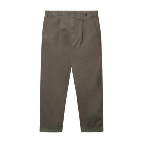 Brun Plisseret Chino Bukser