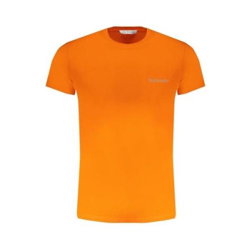 Orange T-shirt med tryk