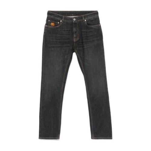 Antracit Bomuld Denim Jeans