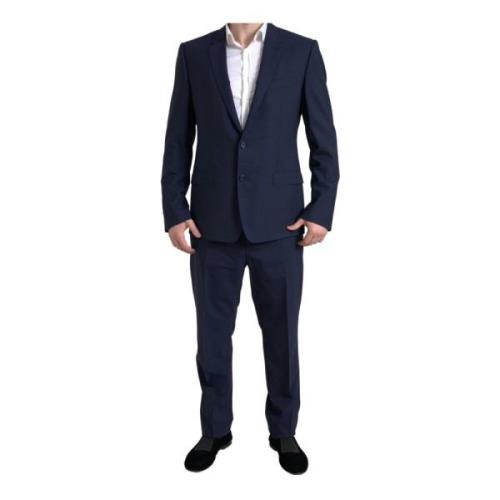 Blå Classic Fit Suit MARTINI