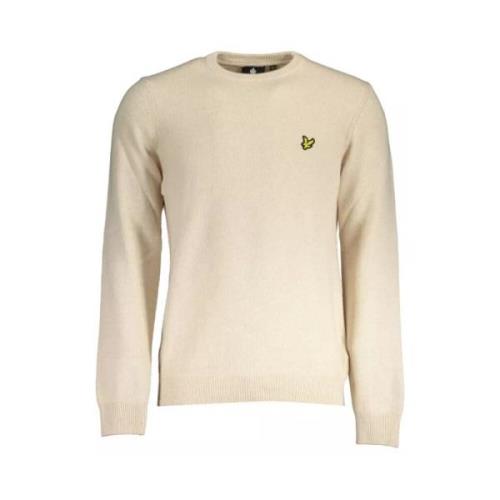 Beige Uld Pullover med Moderne Twist