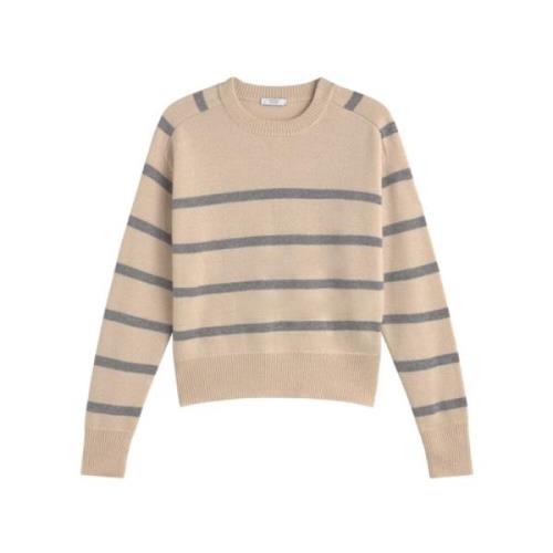 Stribet Uld Kashmir Pullover