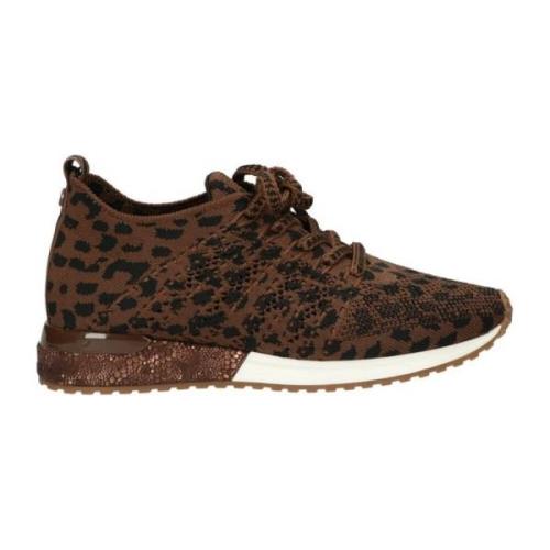 Leopard Strikket Sporty Sneakers