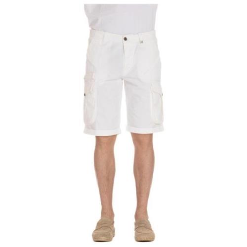 Hvid Linned Bermuda Shorts Komfort