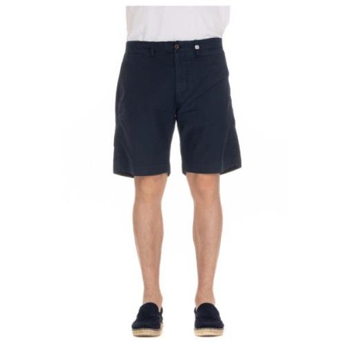 Blå Bomuld Bermuda Shorts