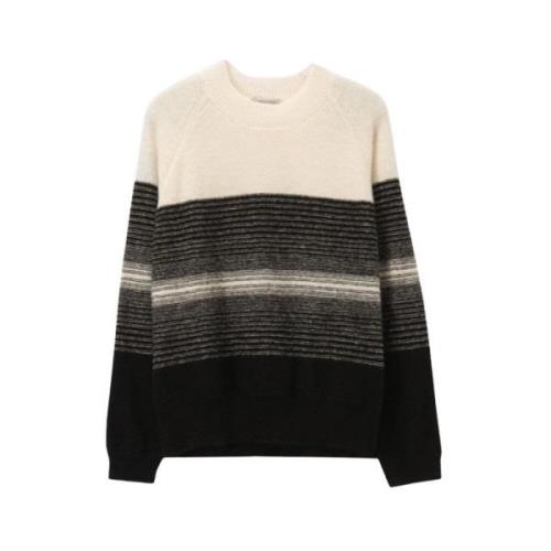 Stribet raglan crew neck skjorte