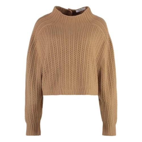 Mock Turtleneck Uld Cashmere Sweater