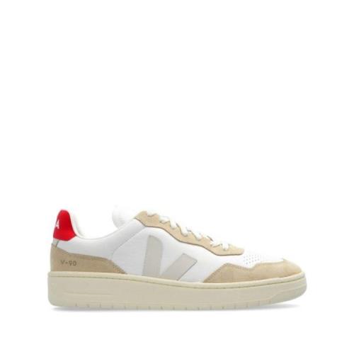 Beige/Hvid Læder Sneakers