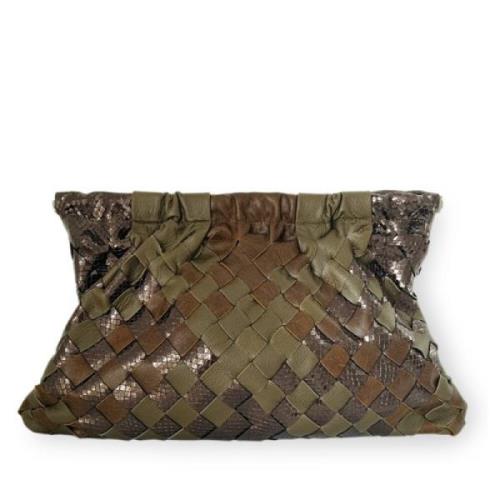 Håndvævet Camo Clutch Taske