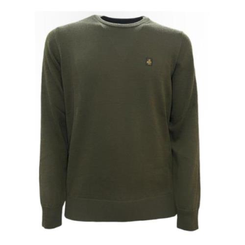 Grøn Herre Pullover med Frontlogo