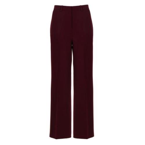 Burgundy Wide Leg Pants