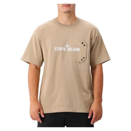 Beige Logo Lomme Tee