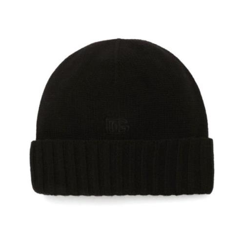 Sort Cashmere Strik Hue Hat