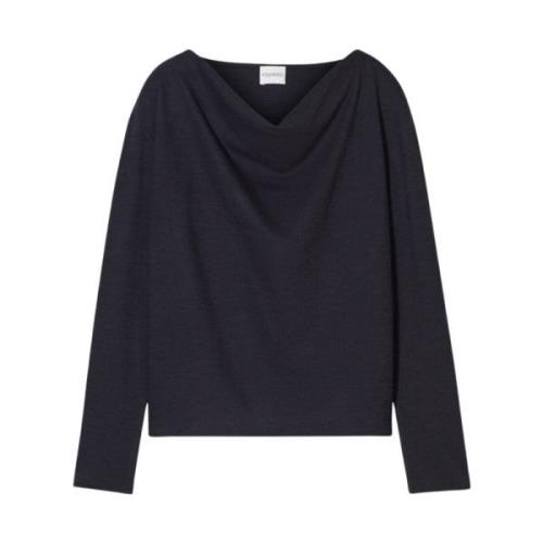 Draped Wool Jersey Top