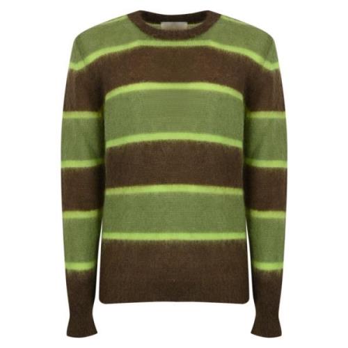 Stribet Mohair Sweater Brun