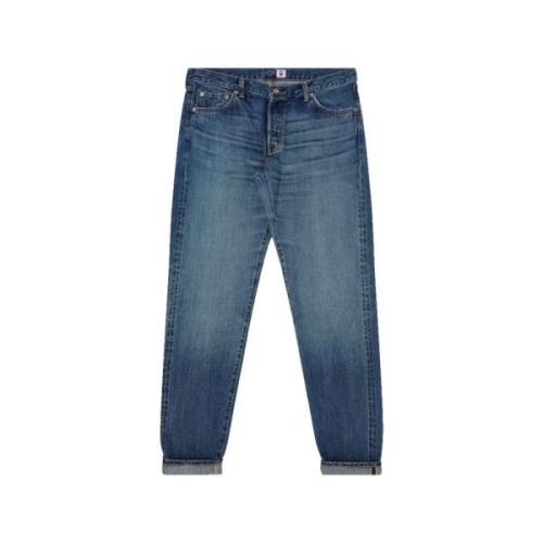 Regular Tapered Jeans Blå Mørk Vask