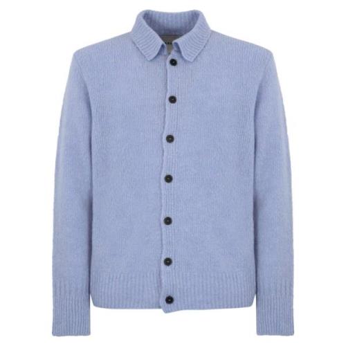 Ribstrikket Cardigan i Uld Cashmere Blanding