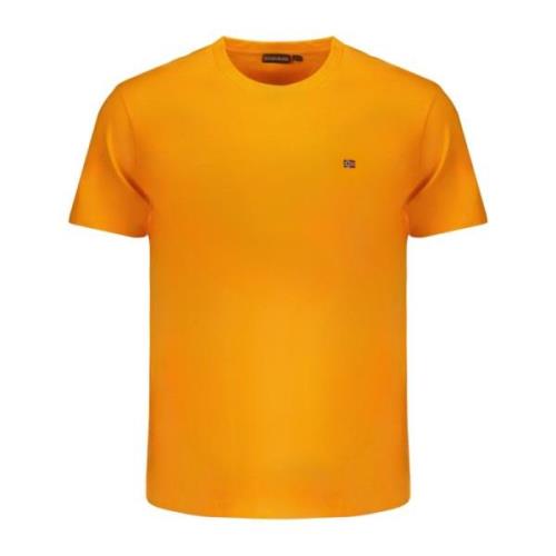 Orange Kortærmet Bomuld Logo T-shirt