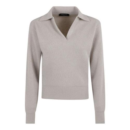 Greige V-Neck Sweater AW24