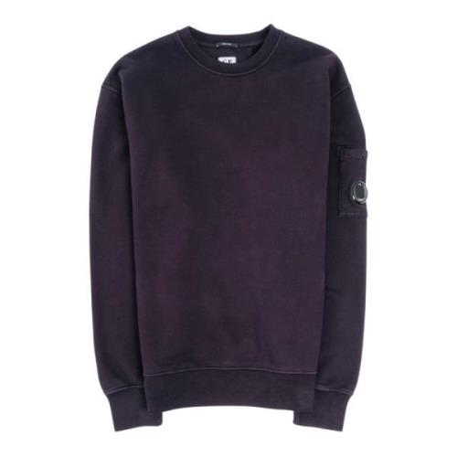 Diagonalvævet Crew Neck Sweatshirt