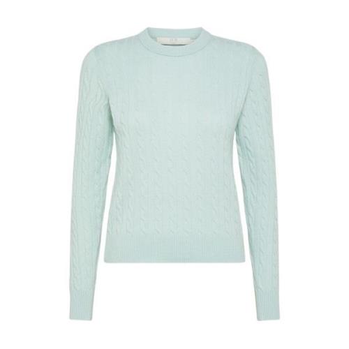 Slim Fit Cable Strik Sweater til Moderne Kvinder