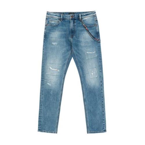 Regular Fit Jeans med Distressed Detaljer