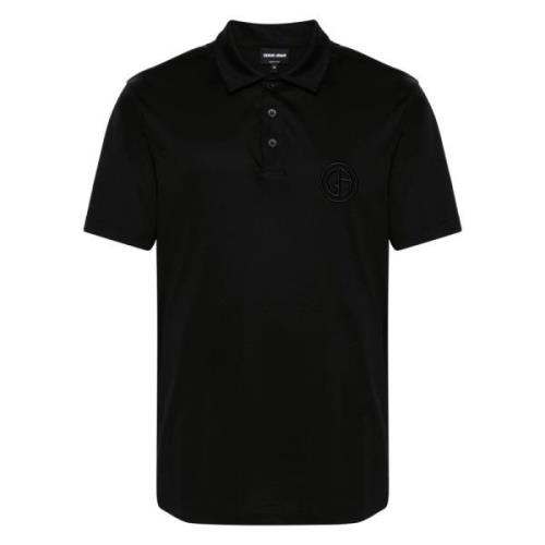 Elegant Sort Polo T-shirt med korte ærmer