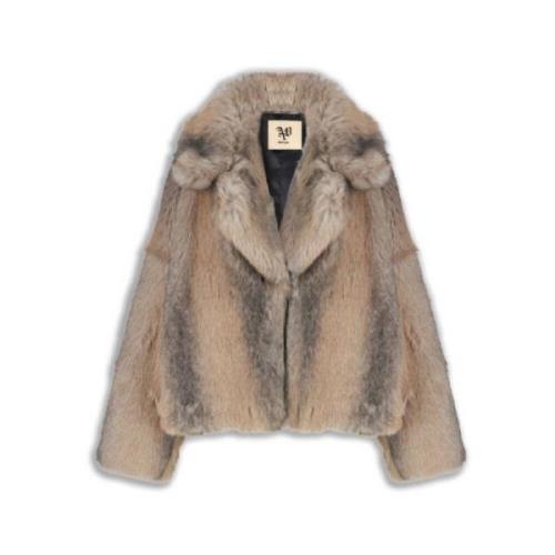 Faux Fur Kort Jakke Overcut Stil